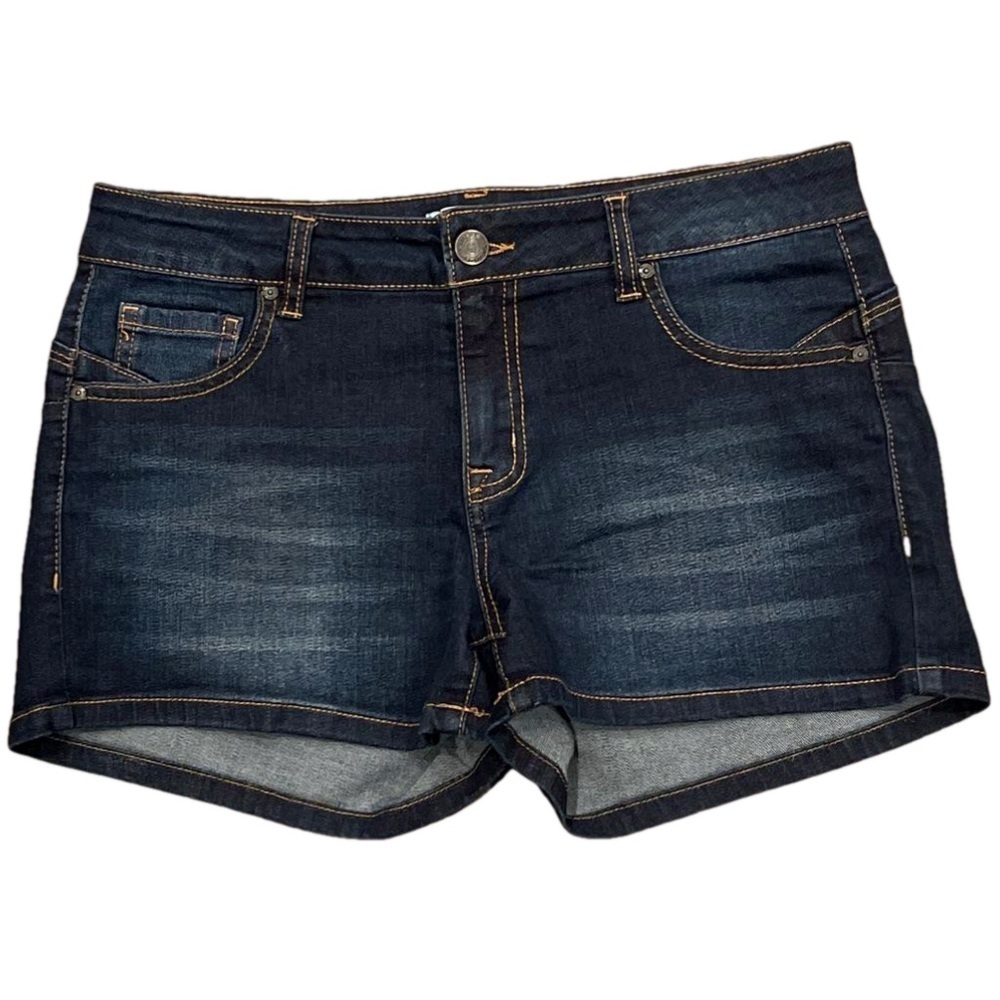 Wax jeans “Butt I Love You” stretch M denim shorts with pockets and front zip
